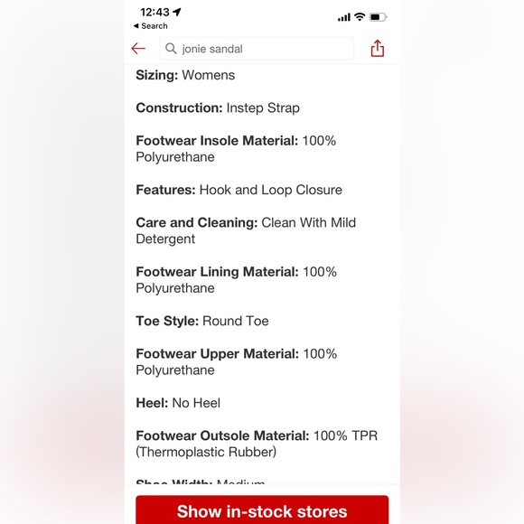 Women’s Jonie ankle strap footbed sandals a new day Off White size 9.5 - Picture 6 of 7